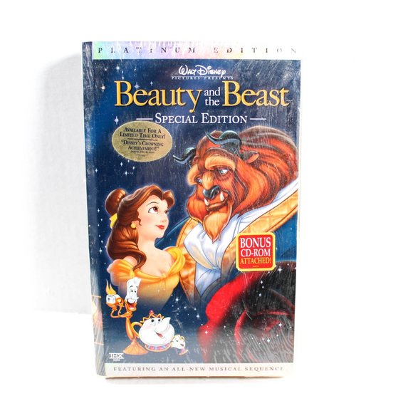 Vintage 1991 Disney’s Beauty and the Beast VHS Sealed Brand New Platinum - Picture 1 of 6